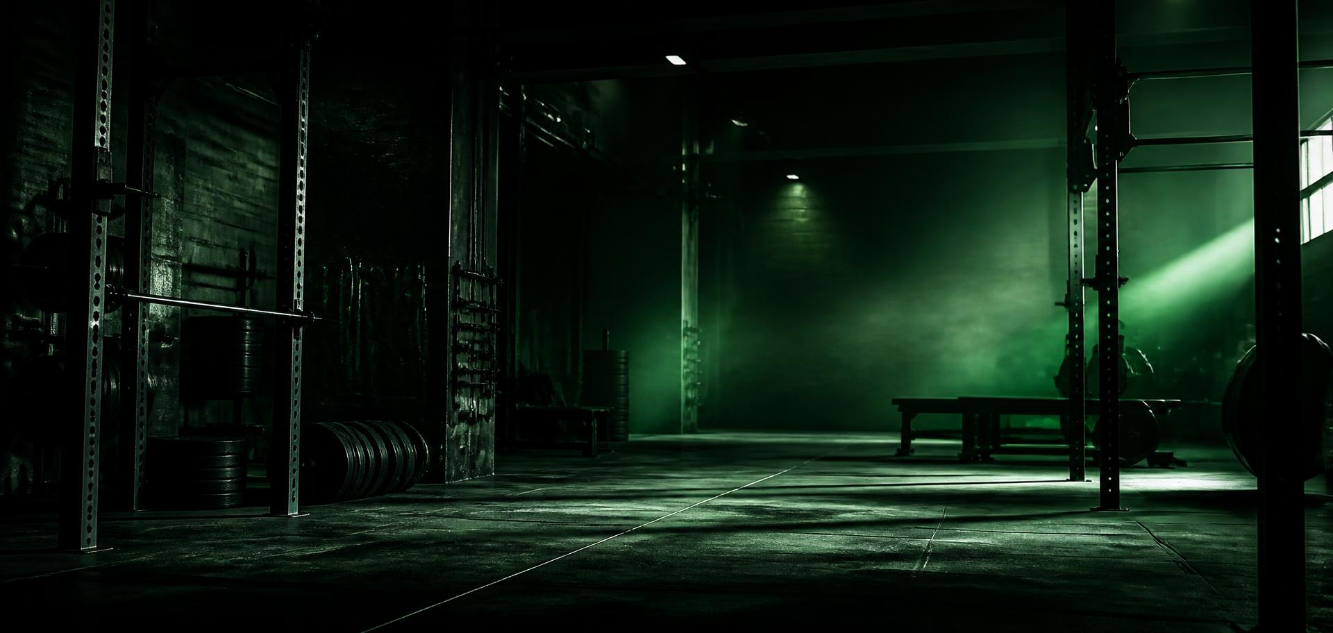 Dark gym interior